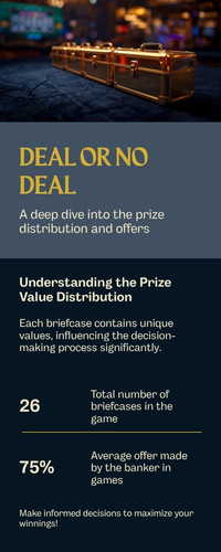Sơ đồ phân bố giá trị vali và cách Banker tính lời đề nghị trong Deal Or No Deal Live tại AO88