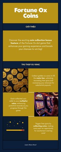 Infographic mô tả cơ chế thu thập xu vàng và quy đổi thưởng trong Fortune Ox tại AO88