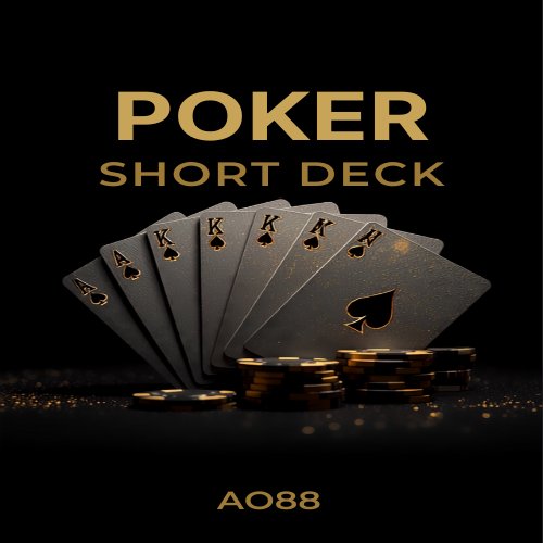 Minh họa bàn chơi Poker Short Deck Six Plus Hold'em tại AO88 với bài và chip